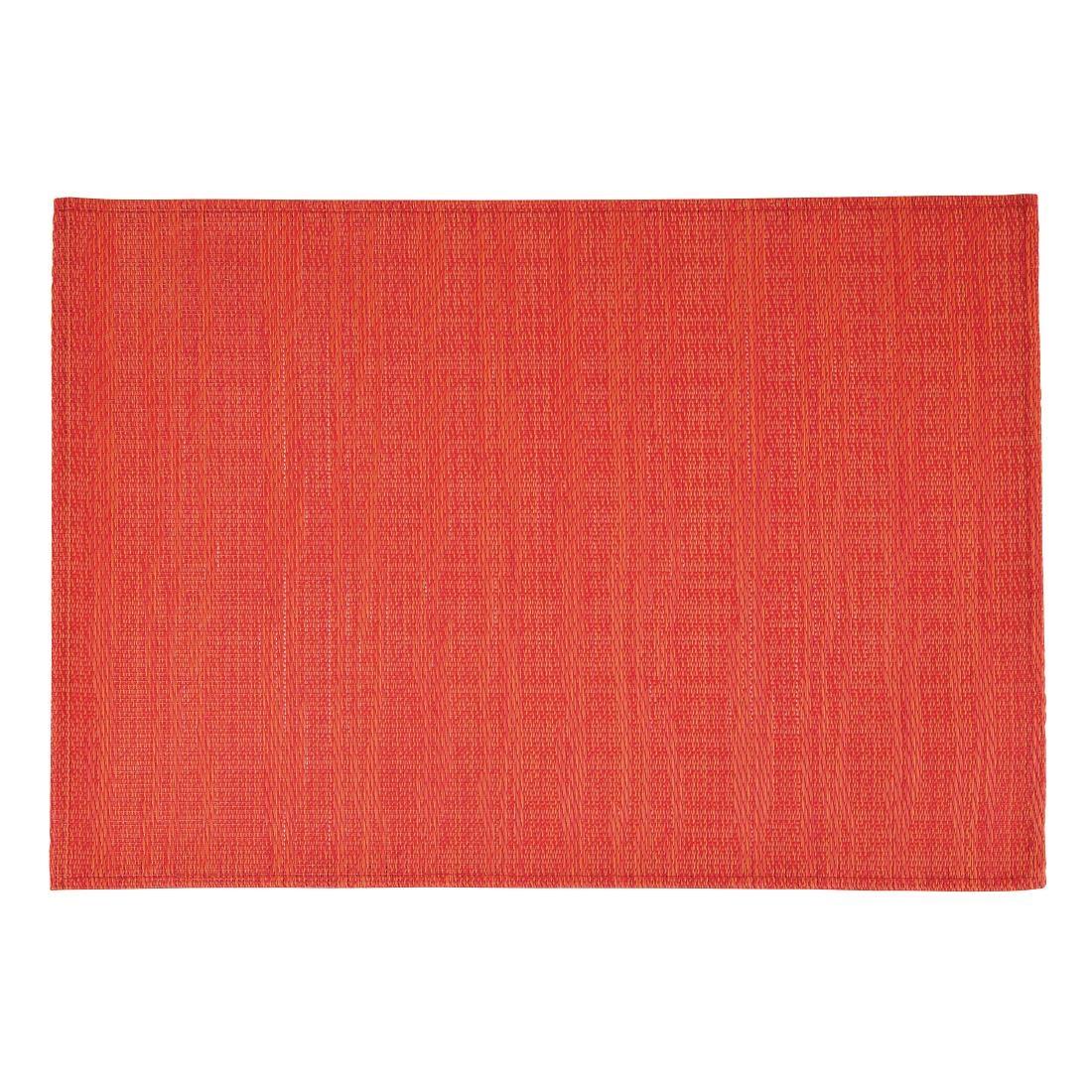 APS PVC Placemat Fine Band Red (Pack of 6) - GL612  - 1