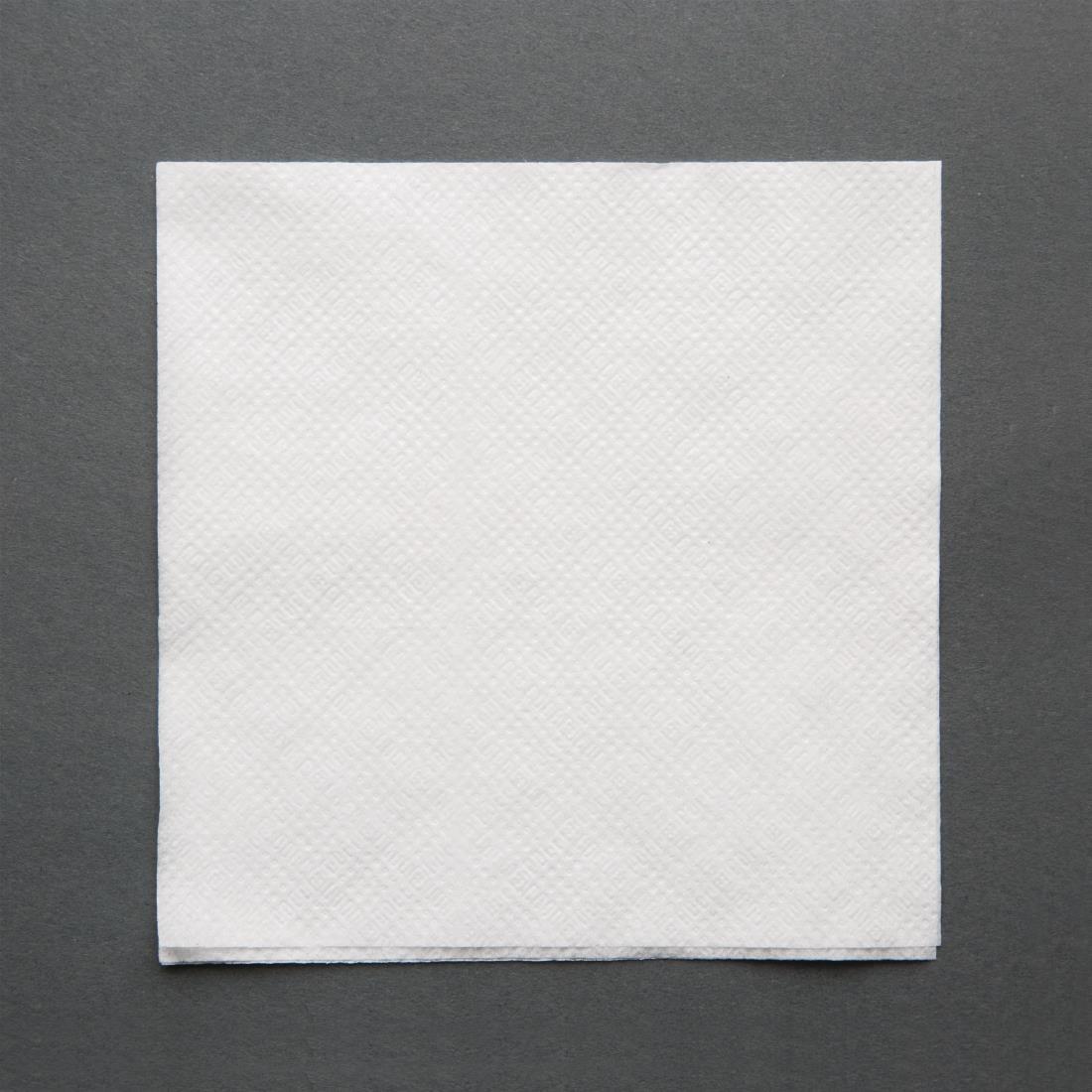 Fiesta Recyclable Cocktail Napkin White 24x24cm 1ply 1/4 Fold (Pack of 2000) - CM560  - 2