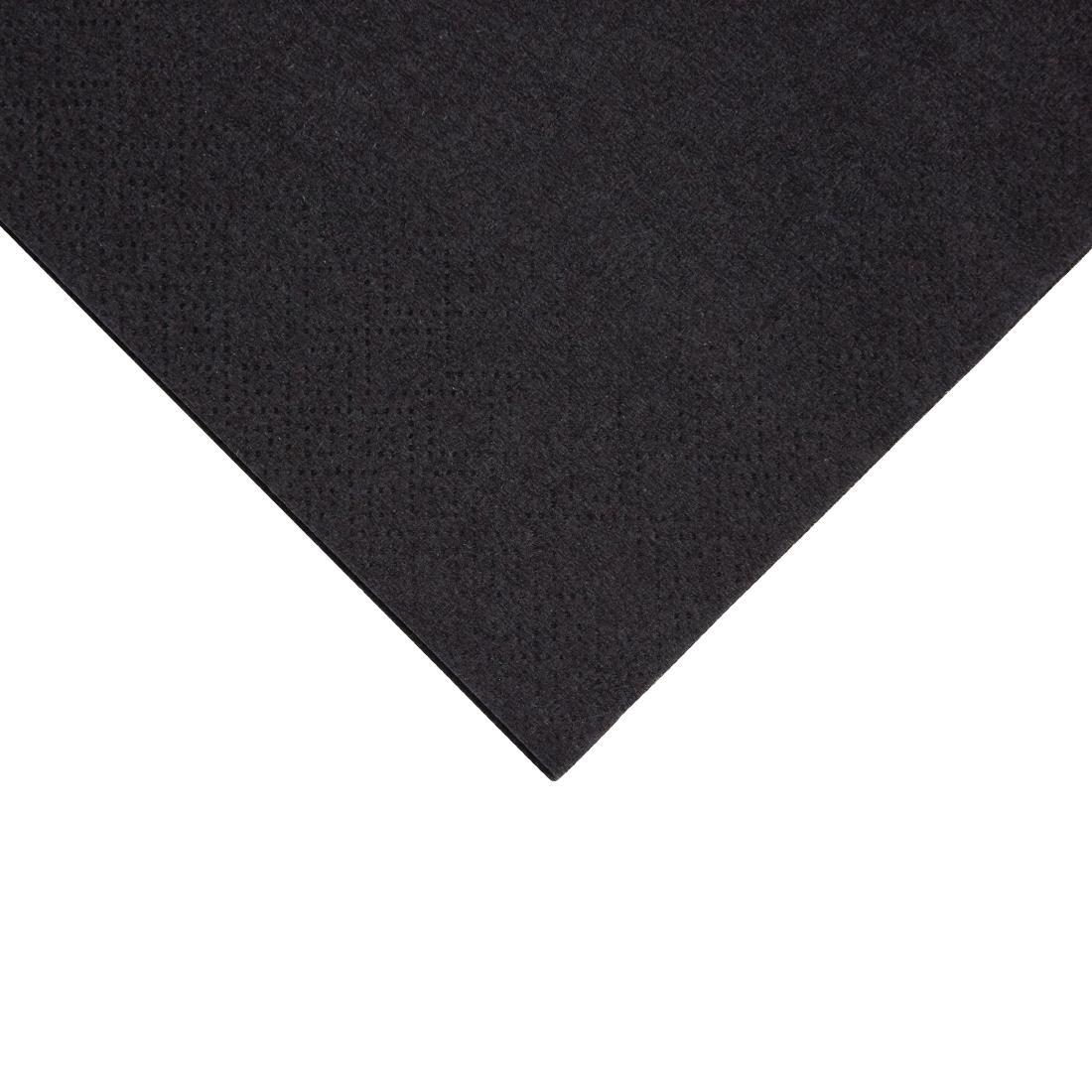 Fiesta Recyclable Cocktail Napkin Black 24x24cm 2ply 1/4 Fold (Pack of 4000) - FE218  - 2
