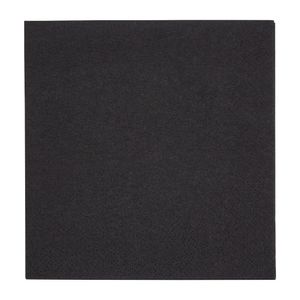 Fiesta Recyclable Cocktail Napkin Black 24x24cm 2ply 1/4 Fold (Pack of 4000) - FE218  - 1