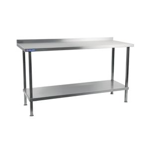 Holmes Stainless Steel Wall Table with Upstand 1800mm - DR024  - 1