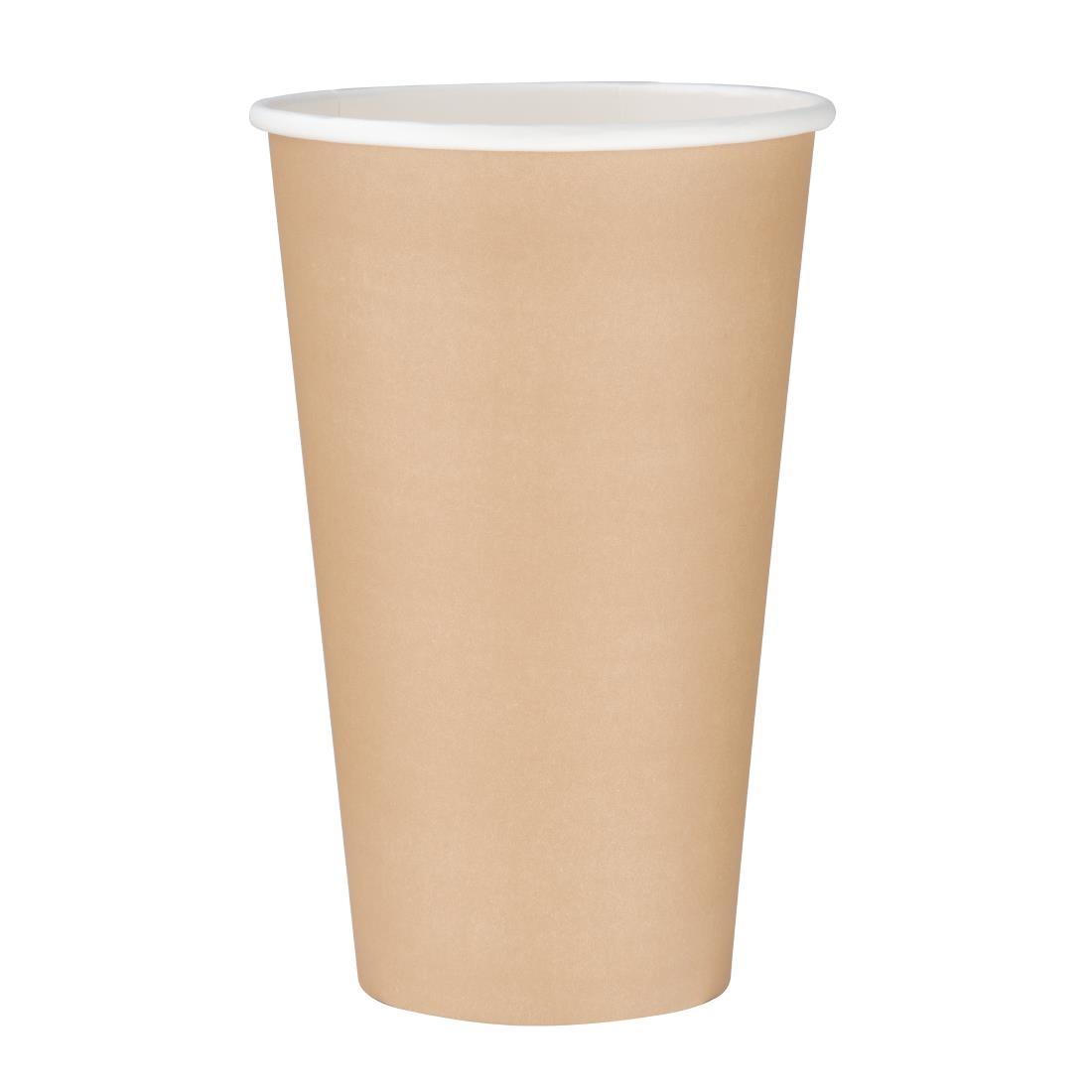 Fiesta Recyclable Single Wall Takeaway Coffee Cups Kraft 455ml / 16oz (Pack of 50) - GF035  - 1