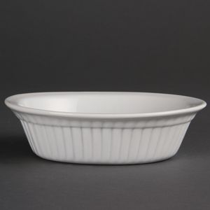 Olympia Whiteware Oval Pie Dishes 170mm (Pack of 6) - C110  - 1