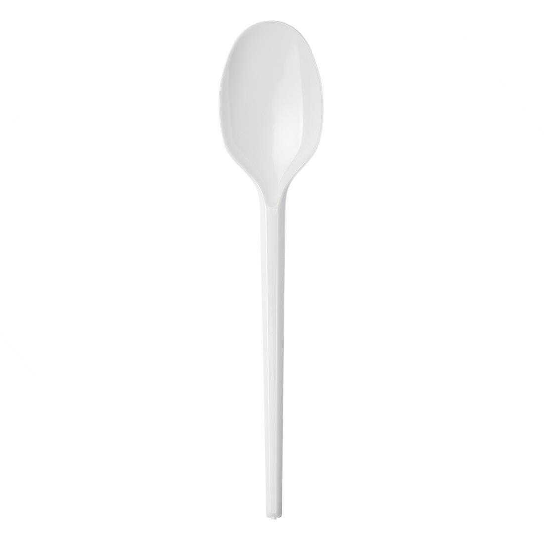 Fiesta Recyclable Lightweight Plastic Dessert Spoons White (Pack of 100) - U640  - 3