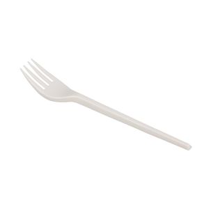 Fiesta Lightweight Disposable Plastic Forks White (Pack of 100) - U641  - 1