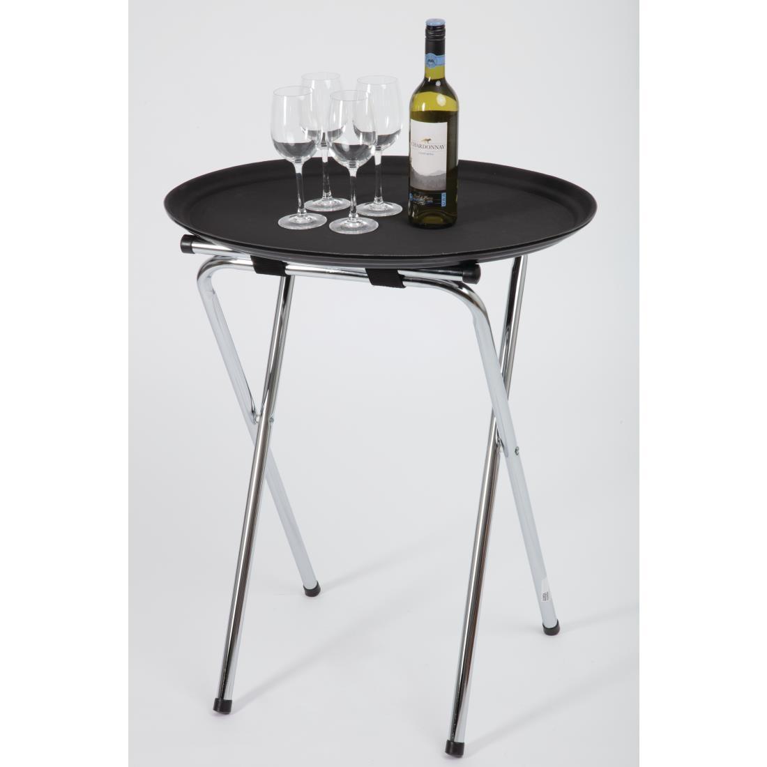 Olympia Chrome-Plated Steel Folding Tray Stand - C163  - 4