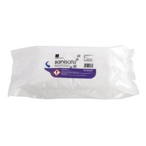 Sanisafe Anti-Viral Surface Wipes (100 Pack) - DF445  - 1