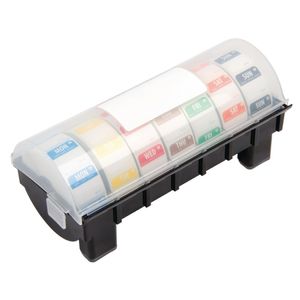 Vogue Removable Colour Coded Food Labels with 1" Dispenser - GH473  - 1