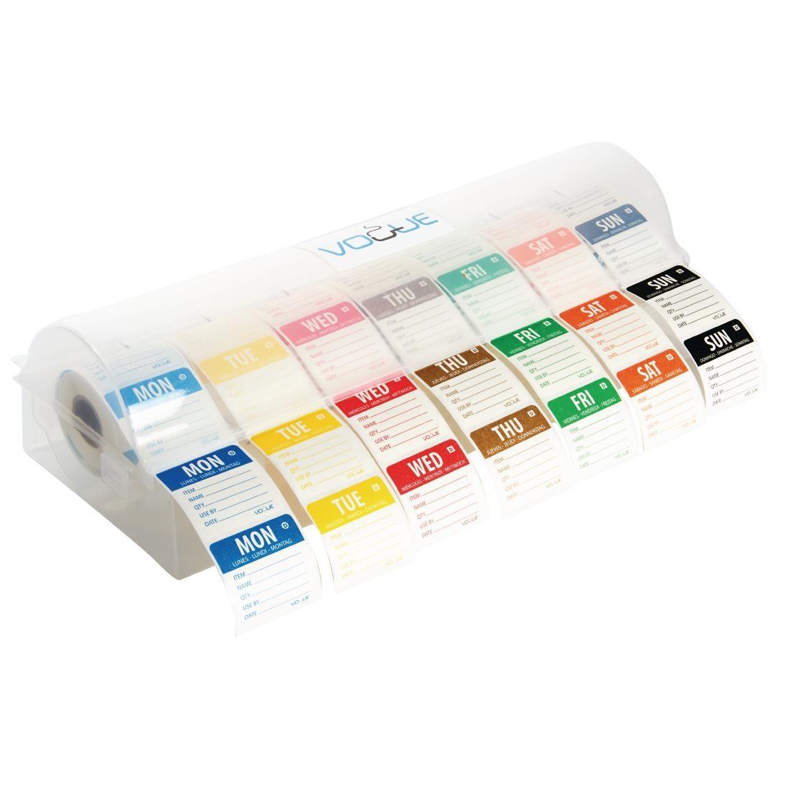 Dissolvable Colour Coded Food Labels with 2" Dispenser - GH475  - 2