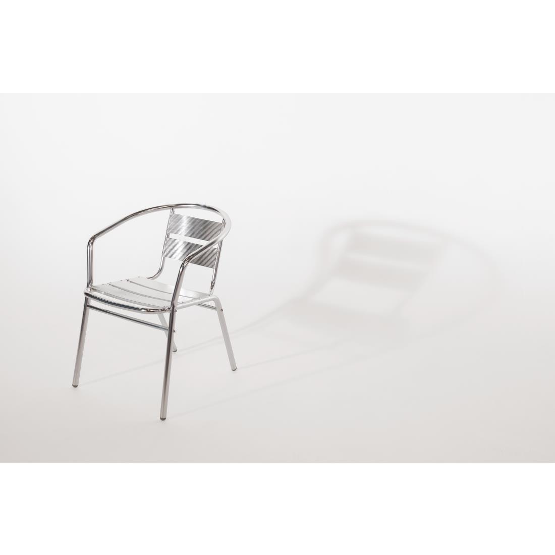 Bolero Aluminium Stacking Chairs (Pack of 4) - U419  - 7