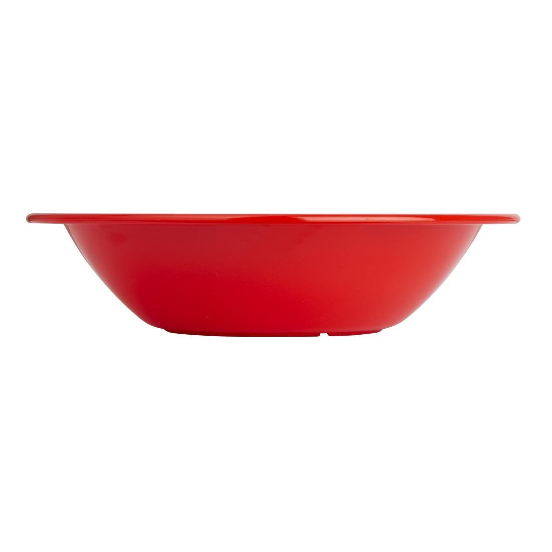 Olympia Kristallon Polycarbonate Bowls Red 172mm (Pack of 12) - CB774  - 2