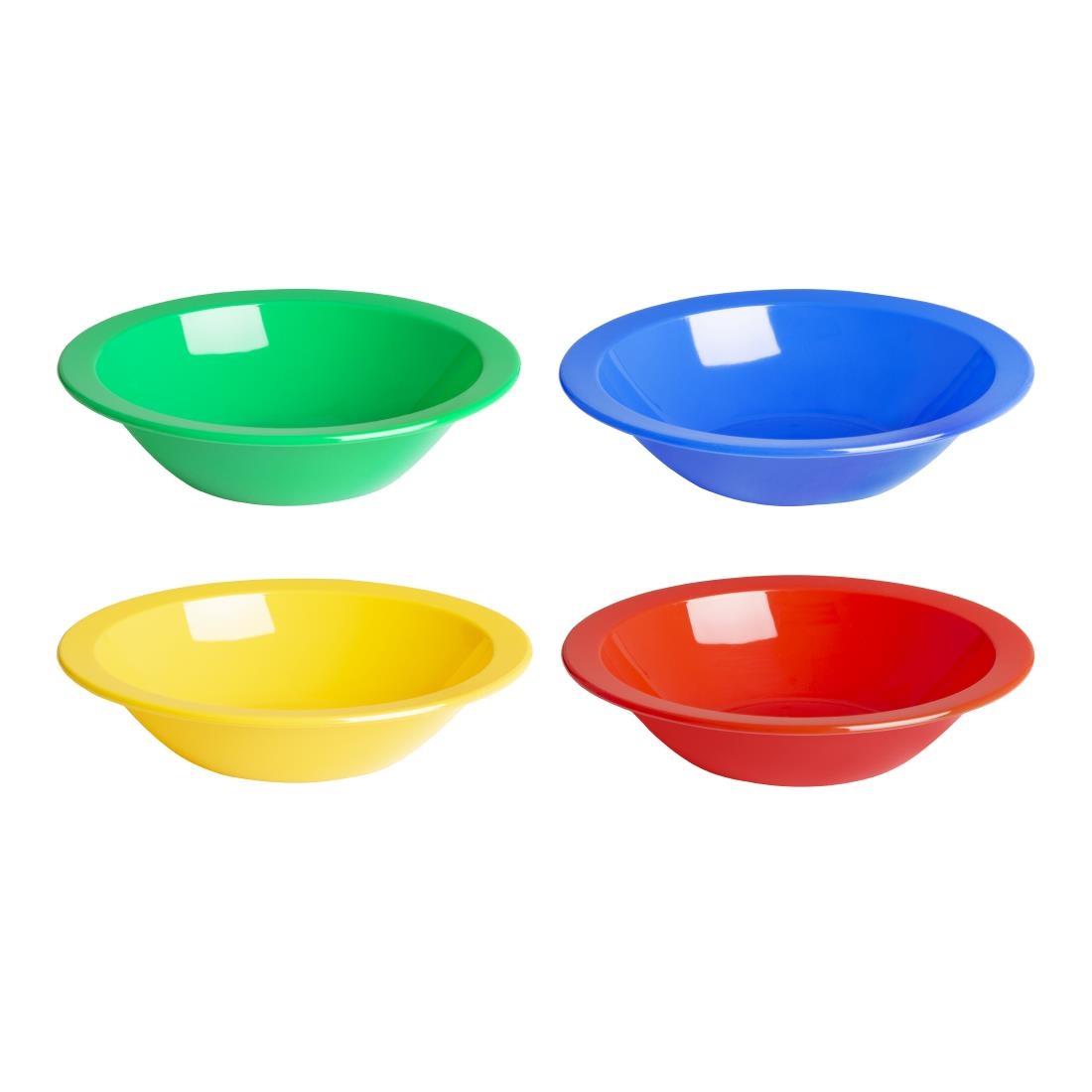 Olympia Kristallon Polycarbonate Bowls Red 172mm (Pack of 12) - CB774  - 4