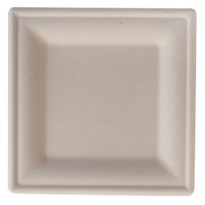 eGreen Eco-Fibre Compostable Wheat Square Plates 200mm (Pack of 500) - FN204  - 1