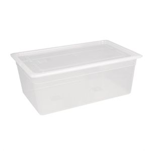 Vogue Polypropylene 1/1 Gastronorm Container with Lid 200mm (Pack of 2) - GJ513  - 1