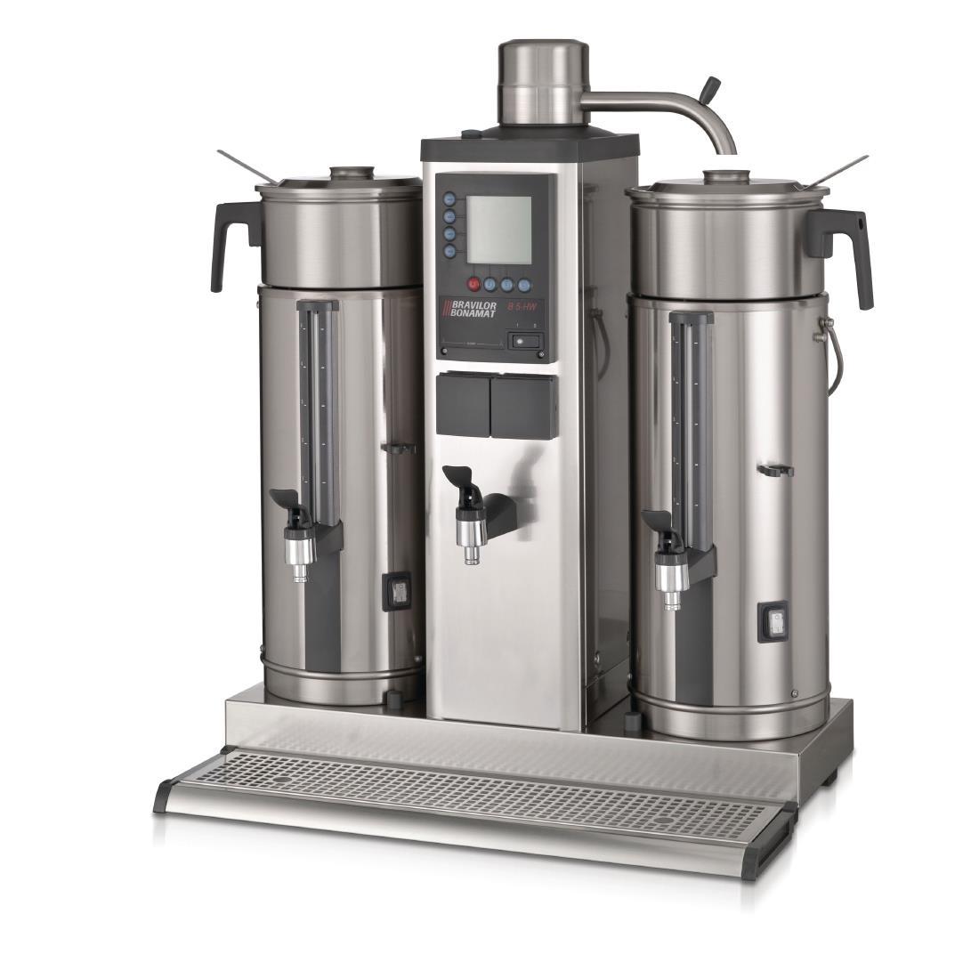 Bravilor B5 HW Bulk Coffee Brewer with 2x5Ltr Coffee Urns and Hot Water Tap Single Phase - DC687-1P  - 1