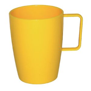 Olympia Kristallon Polycarbonate Handled Beakers Yellow 284ml (Pack of 12) - CE286  - 1