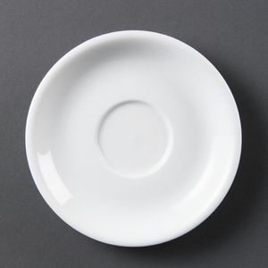 Olympia Whiteware Cappuccino Saucers (Pack of 12) - CB470  - 1