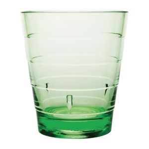 Kristallon Polycarbonate Ringed Tumbler Green 285ml (Pack of 6) - DC922  - 1