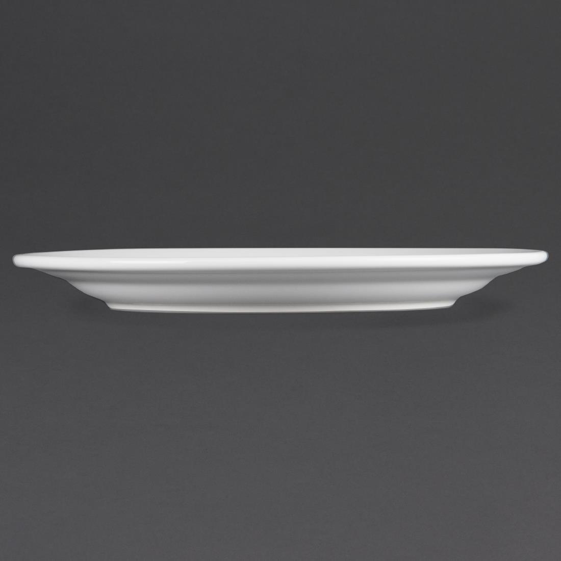 Olympia Whiteware Wide Rimmed Plates 250mm (Pack of 12) - CB481  - 3