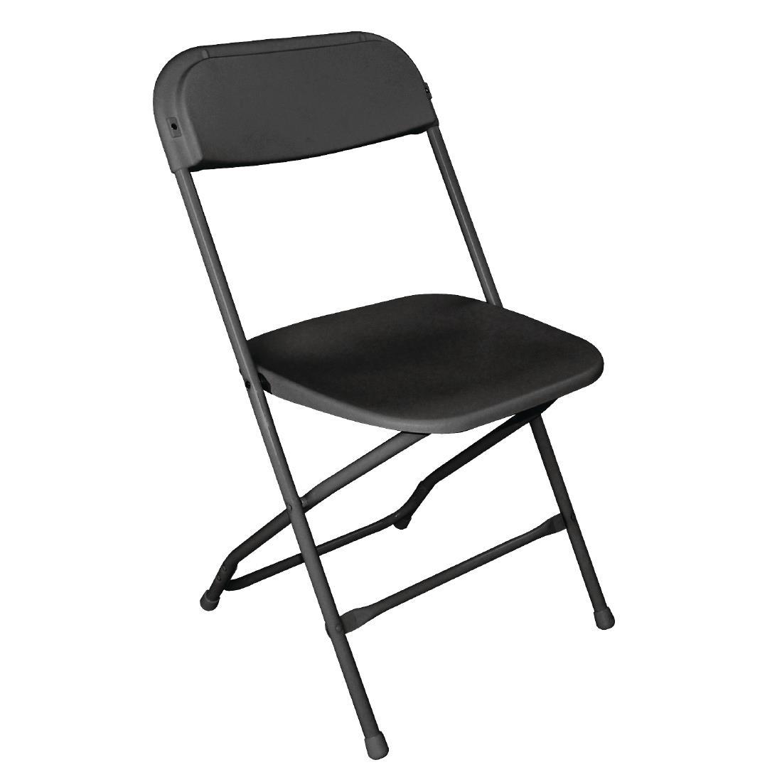 Bolero PP Folding Chairs Black (Pack of 10) - GD386  - 2