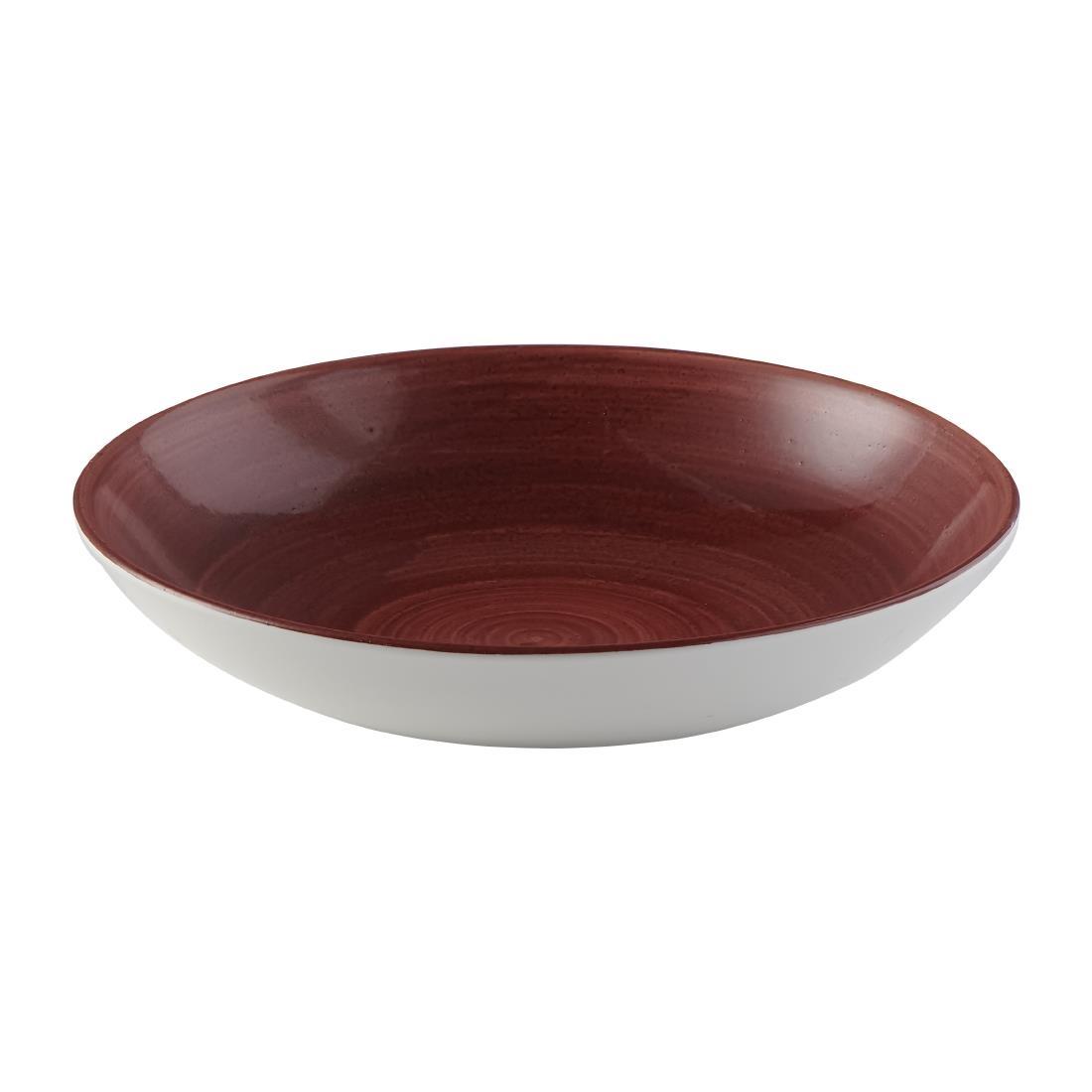 Churchill Stonecast Patina Evolve Coupe Bowl Red Rust 248mm (Pack of 12) - FS884  - 2