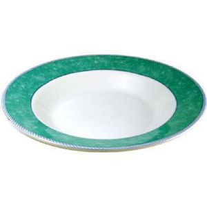 Churchill New Horizons Marble Border Pasta Plates Green 300mm (Pack of 12) - M783  - 1
