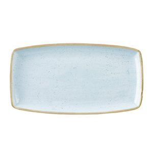 Churchill Stonecast Rectangular Plate Duck Egg Blue 210mm (Pack of 6) - DK509  - 1