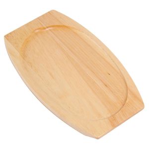 Olympia Light Wooden Base for Sizzle Platter 315 x 220mm - GJ558  - 1