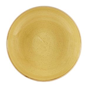 Churchill Stonecast Coupe Bowls Mustard Seed Yellow 310mm (Pack of 6) - DW377  - 1