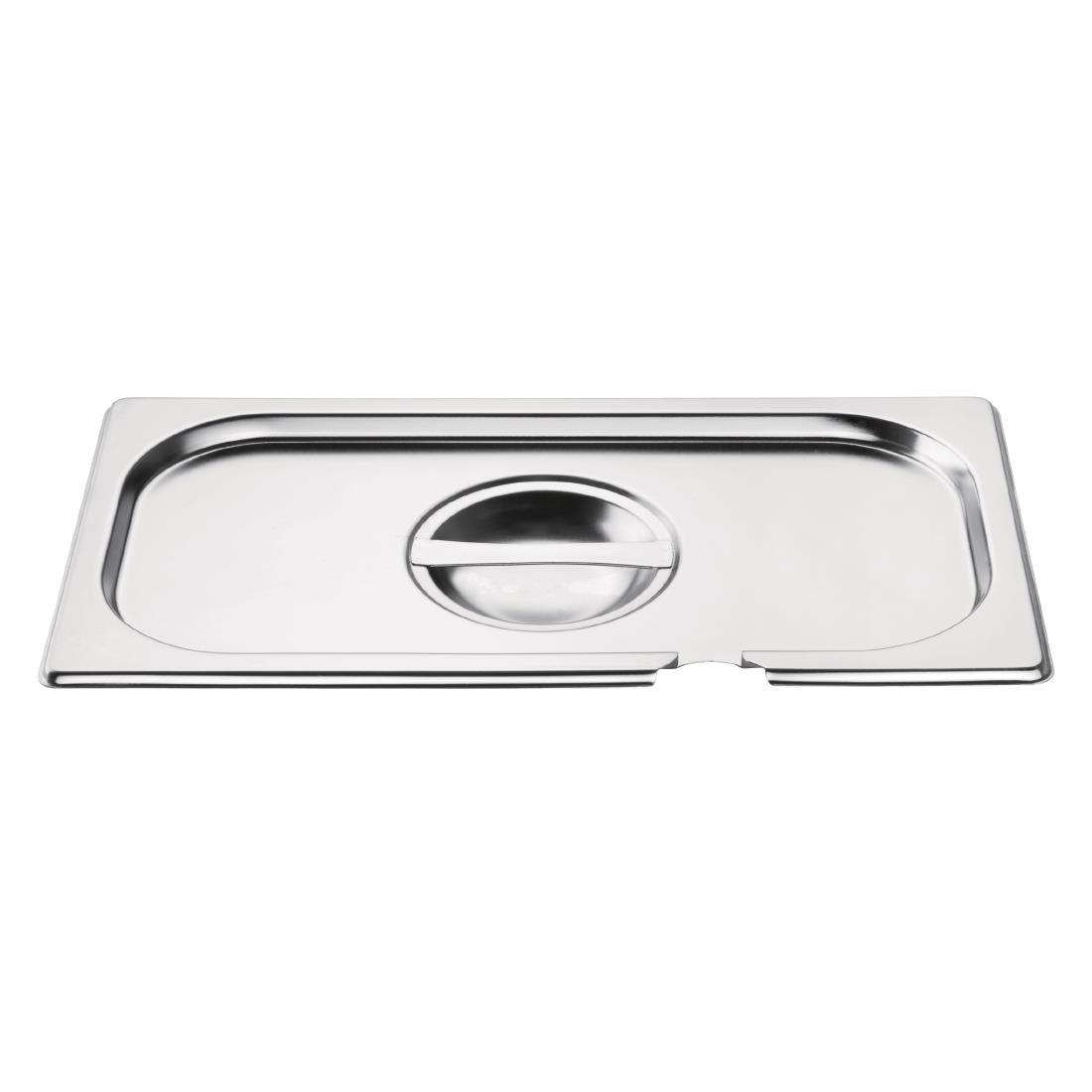 Vogue Stainless Steel 1/3 Gastronorm Notched Lid - CB173  - 3