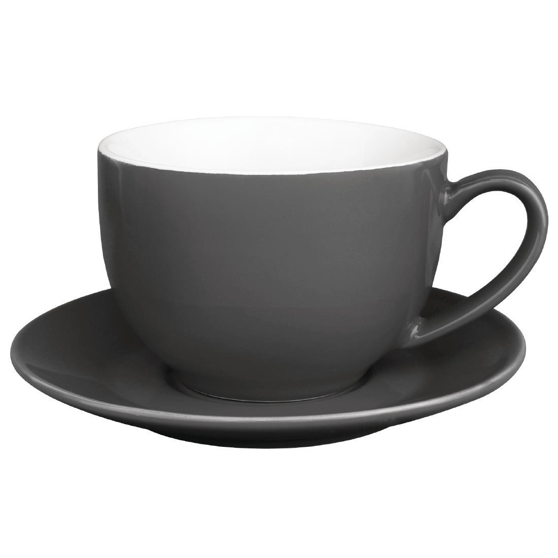 Olympia Cafe Saucers Charcoal 158mm (Pack of 12) - GL049  - 2