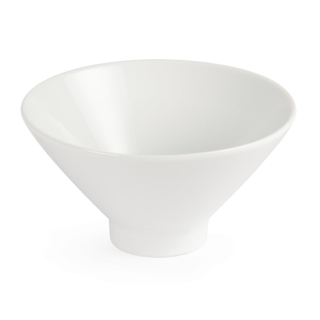 Olympia Whiteware Fluted Bowls 141mm (Pack of 4) - CB697  - 2