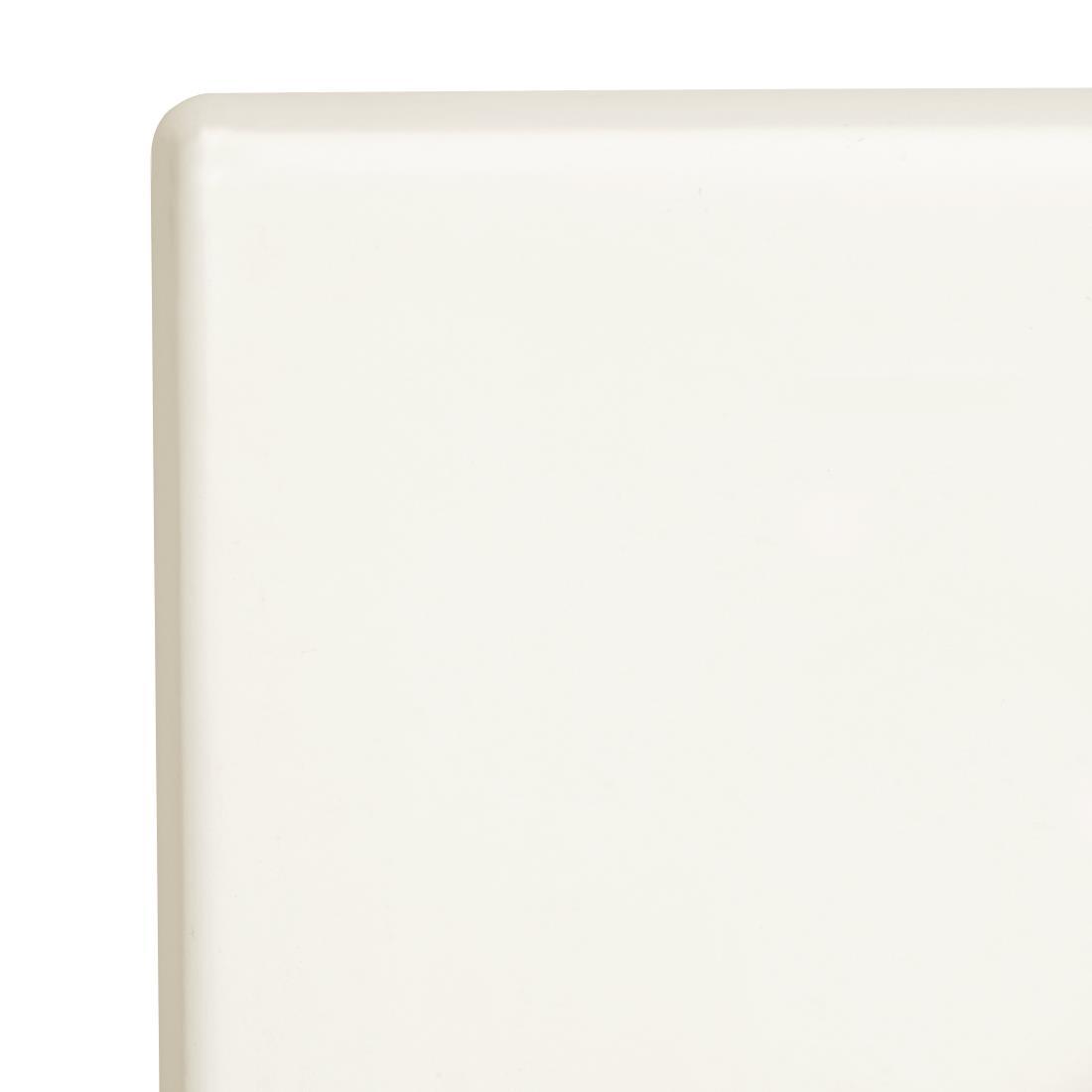 Bolero Pre-drilled Square Table Top White 700mm - GG641  - 3