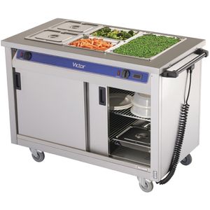 Victor Mobile Crown Bain Marie Hot Cupboard BM30MS - T718  - 1