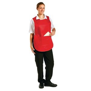 Whites Tabard With Pocket Red - B042  - 1