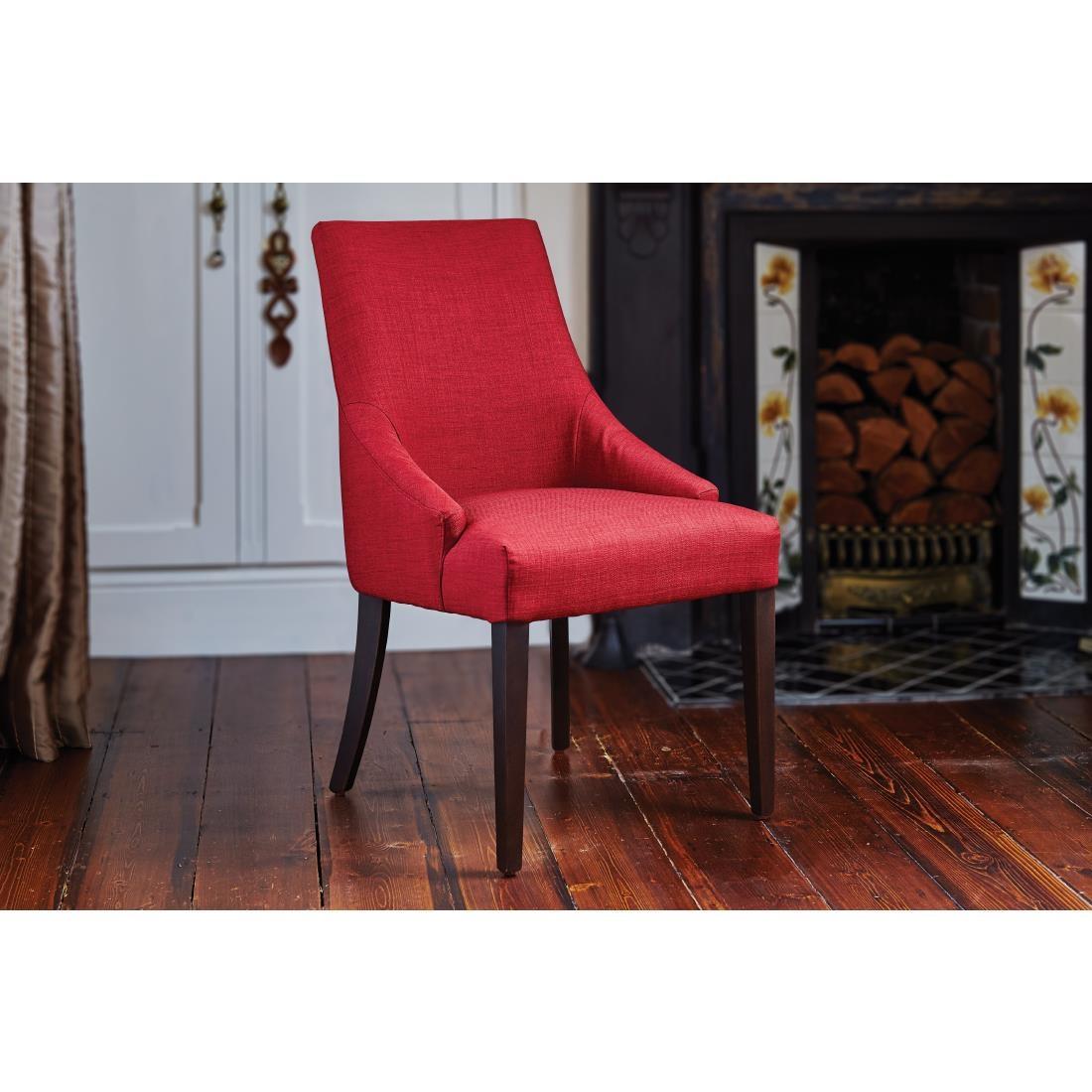Bolero Dark Red Finesse Dining Chairs (Pack of 2) - CF368  - 4