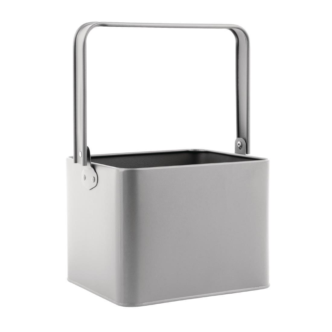 Olympia Galvanised Table Tidy Grey - GM296  - 1