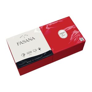 Fasana Lunch Napkin Red 33x33cm 2ply 1/4 Fold (Pack of 1500) - CK875  - 2
