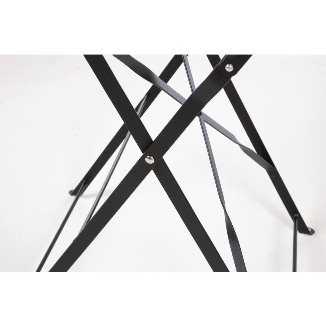 Bolero Black Pavement Style Steel Table 595mm - GH558  - 5
