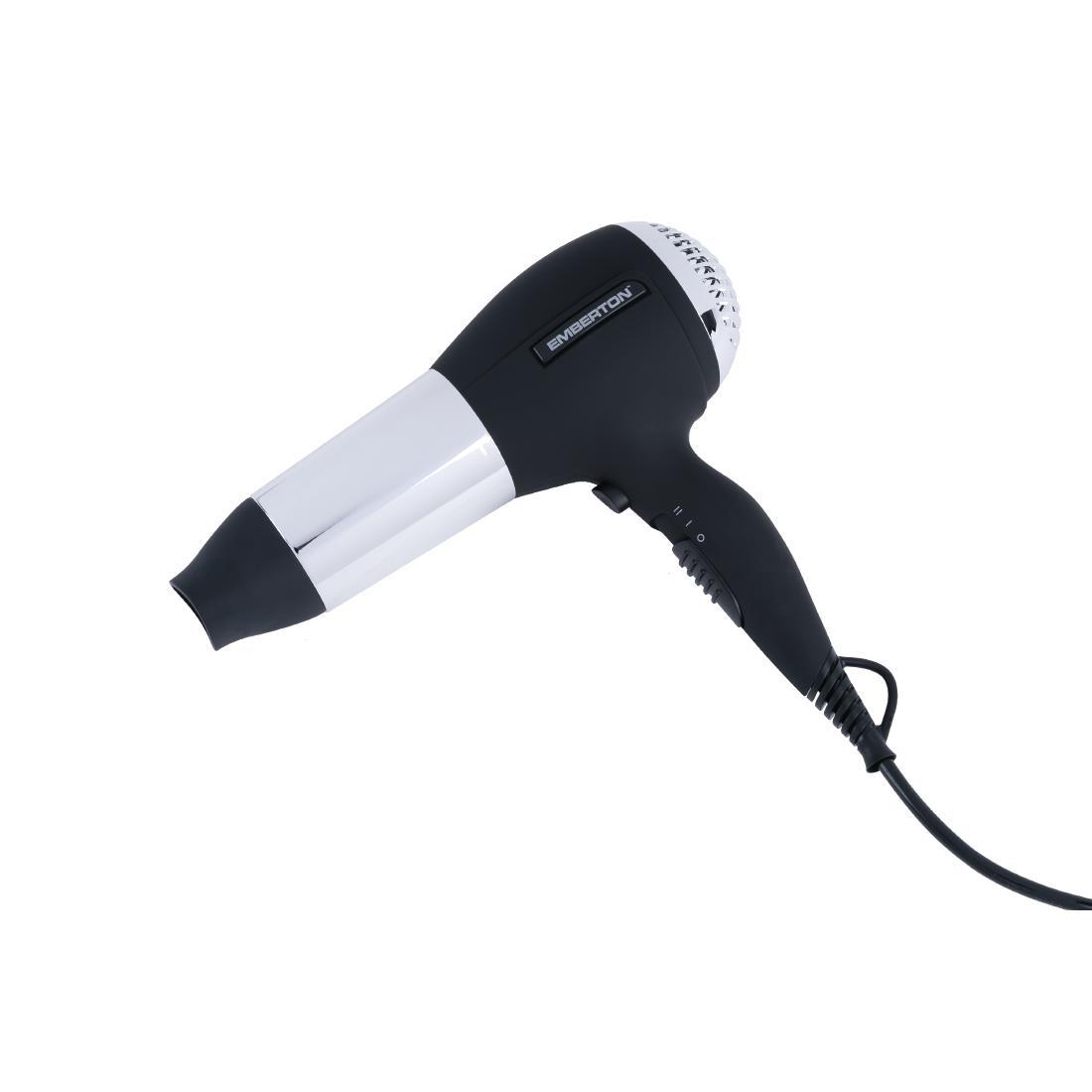 Deluxe Black and Chrome Hairdryer 1800W - CG077  - 1