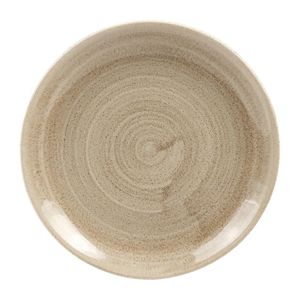 Churchill Stonecast Patina Antique Taupe Coupe Plates Taupe 165mm (Pack of 12) - HC789  - 1