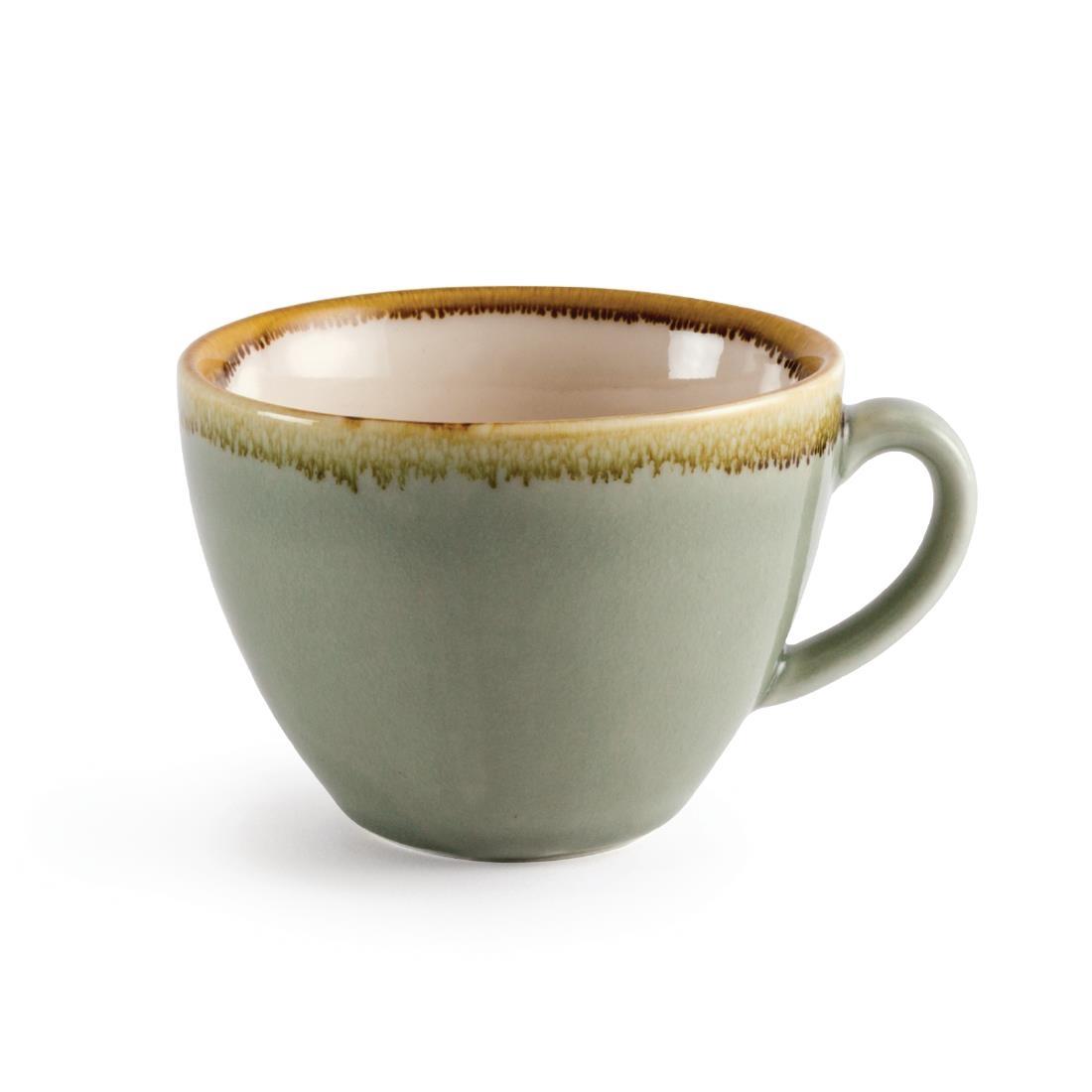 Olympia Kiln Cappuccino Cups Moss 230ml (Pack of 6) - GP478  - 1
