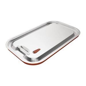 Vogue Stainless Steel and Silicone Sealable 1/1 Gastronorm Lid - CP268  - 1