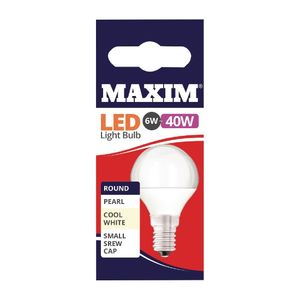 Maxim LED Round SES Cool White Light Bulb 6/40w - FW515  - 1