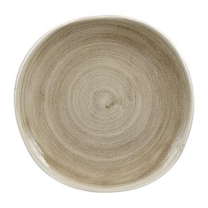 Churchill Stonecast Patina Antique Organic Round Plates Taupe 264mm (Pack of 12) - HC801  - 1