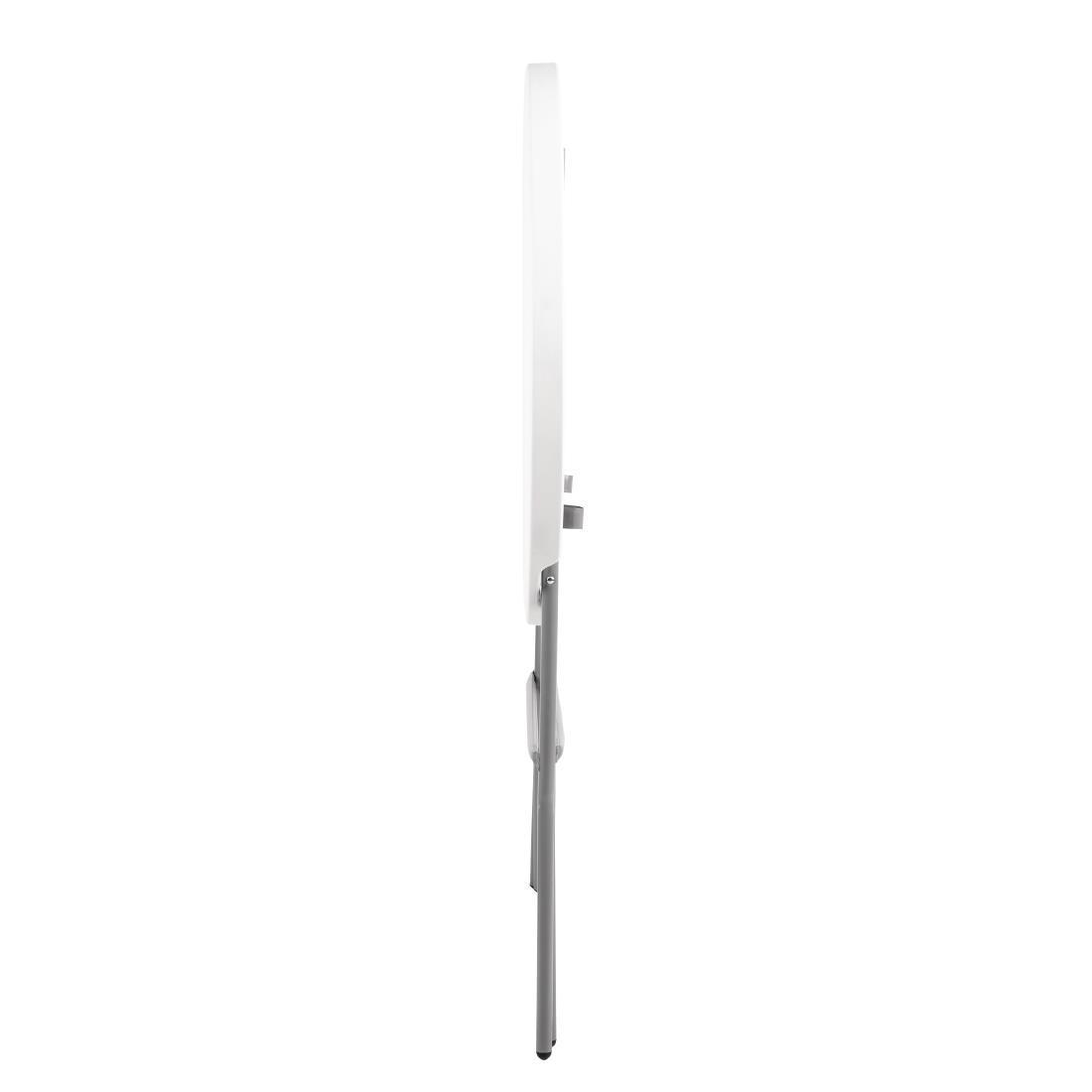 Bolero Round Poseur Folding Table White 800mm (Single) - DL046  - 3