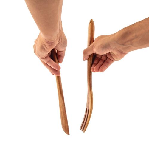 Olympia Wooden Salad Tong and Spoon Set - CN691  - 3