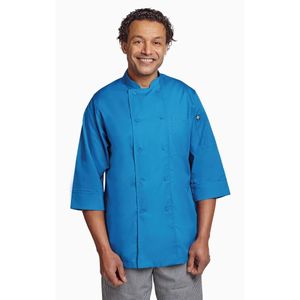 Chef Works Unisex Chefs Jacket Blue L - B178-L  - 1