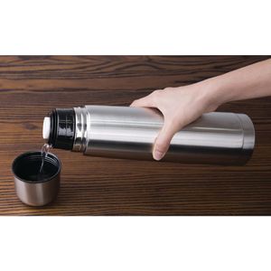 Olympia Vacuum Flask Stainless Steel 1Ltr - CN696  - 1