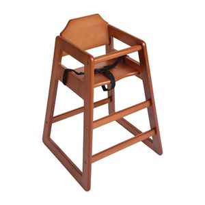 Bolero Wooden Highchair Dark Wood Finish - DL901  - 1